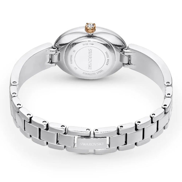 Swarovski Stainless Steel Crystal Rock Oval Watch