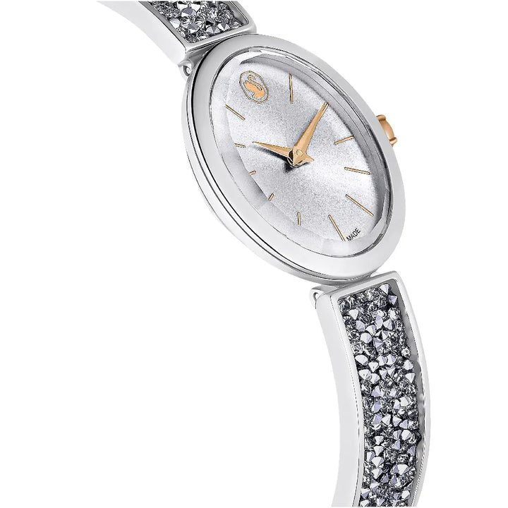 Swarovski Stainless Steel Crystal Rock Oval Watch