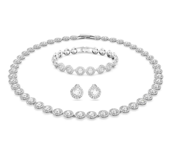 Swarovski Silver Una Angelic Set Necklace, Earrings and Bracelet