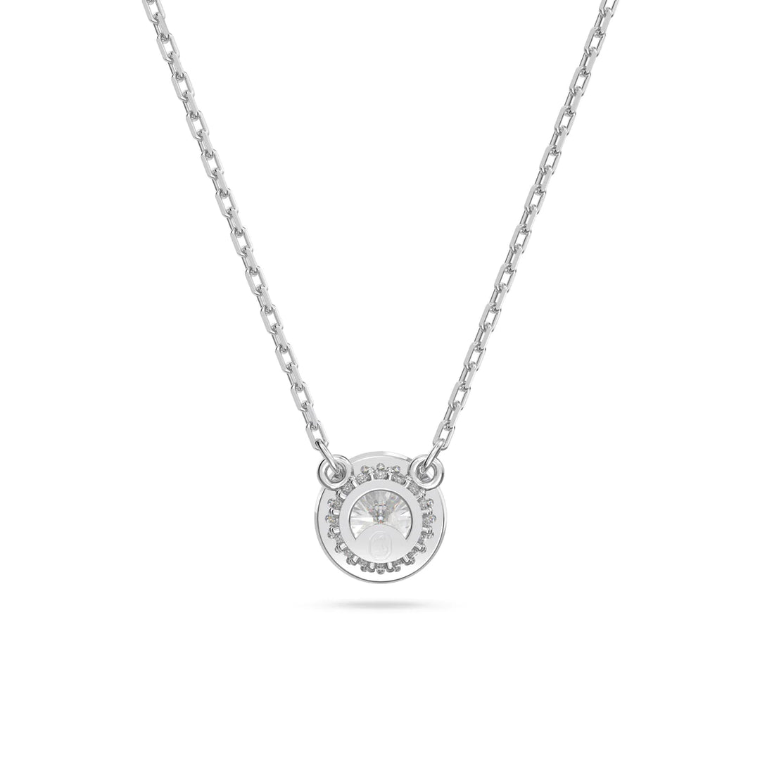 Swarovski Silver Una Pave Round Cut Necklace & Earrings Set