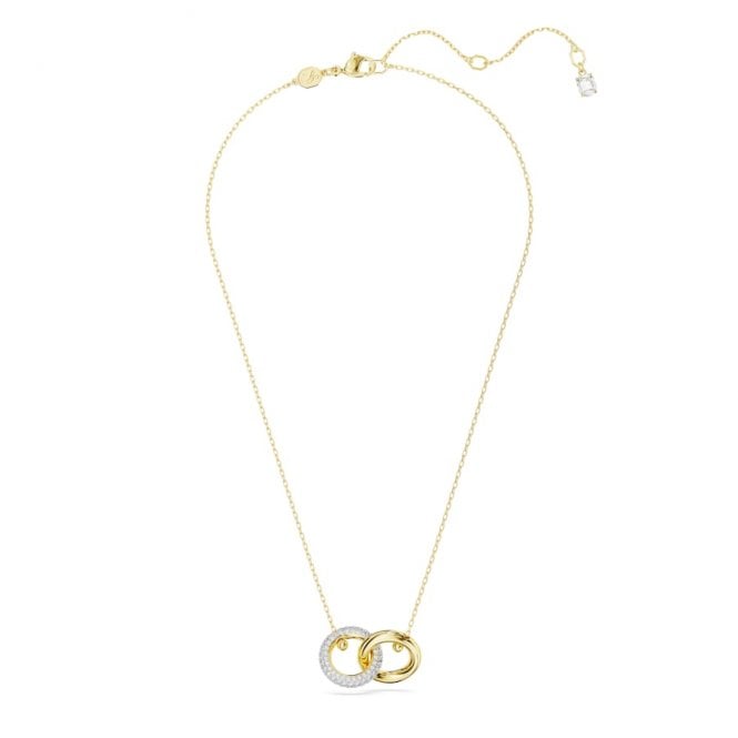 Swarovski Gold Dextera Interlocking Necklace