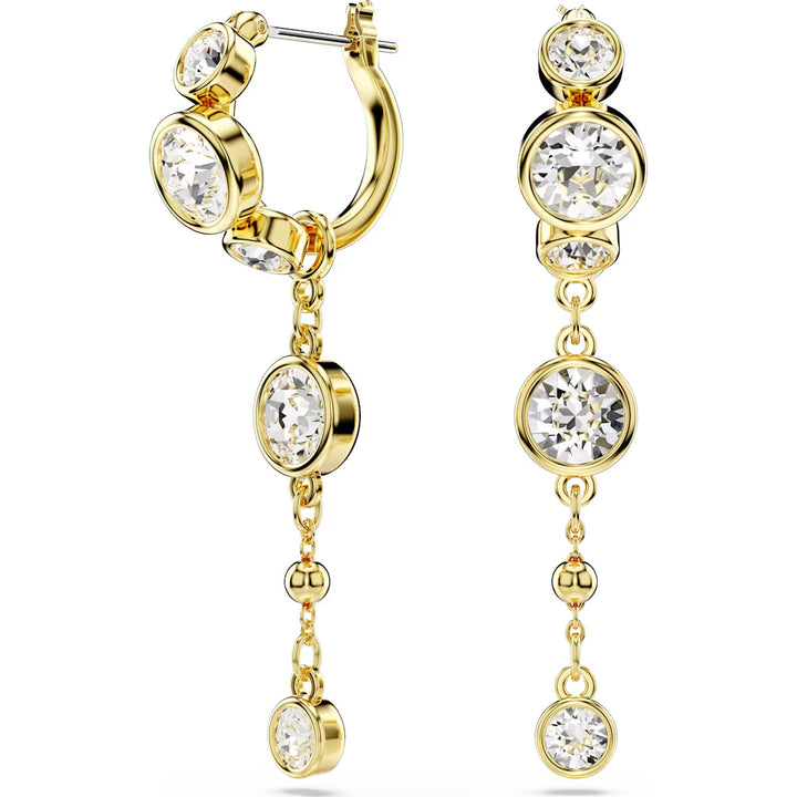 Swarovski Gold Imber Round Cut Dangle Earrings