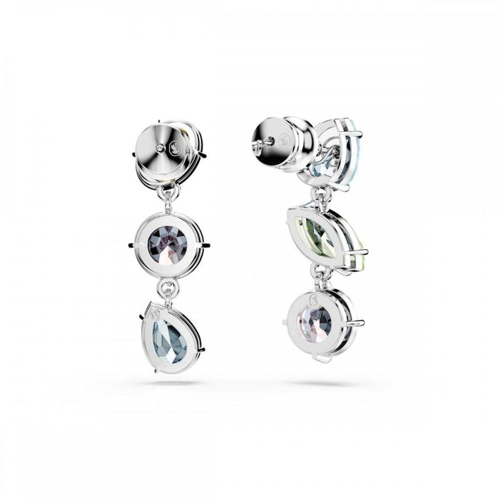 Swarovski Silver Gema Multicoloured Drop Earrings