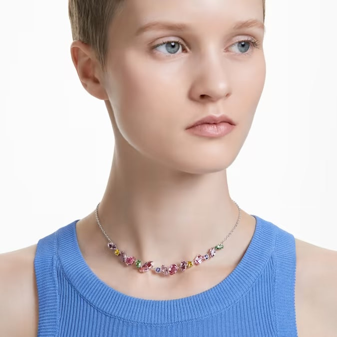 Swarovski Silver Gema Multicoloured Necklace