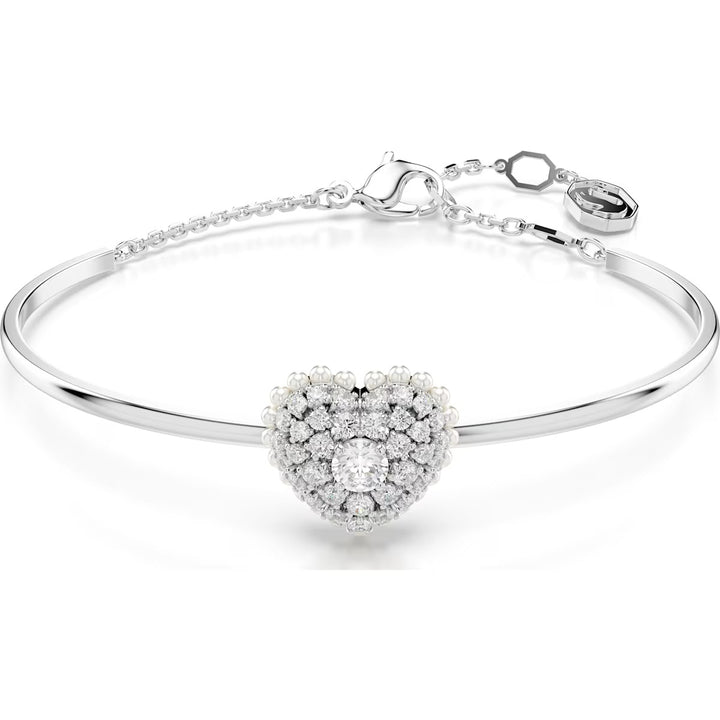 Swarovski Silver Idyllia Heart Bangle