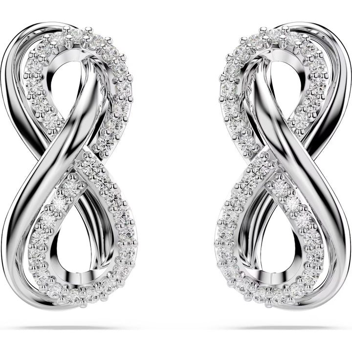 Swarovski Silver Hyperbola Infinity Intertwined Stud Earrings