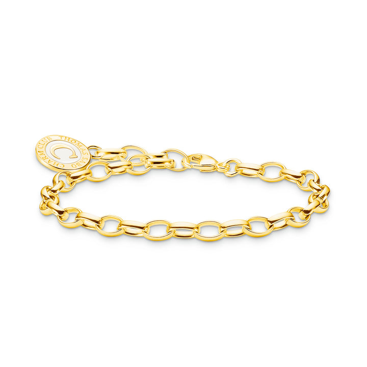 Thomas Sabo Gold Link White Coin Charm Bracelet