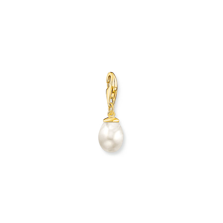 Thomas Sabo Gold Pearl Dangle Charm