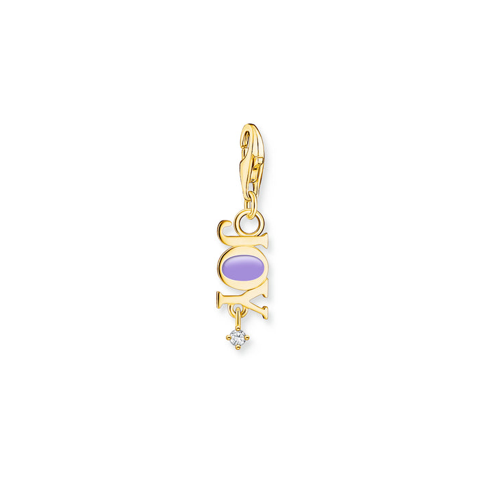 Thomas Sabo Gold and Violet Enamel JOY Charm