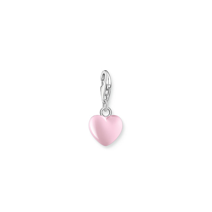 Thomas Sabo Silver and Pink Enamel Mini Heart Charm