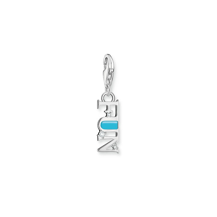 Thomas Sabo Silver and Blue Enamel FUN Charm