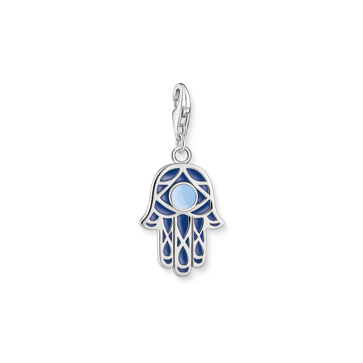 Thomas Sabo Silver and Blue Enamel Hamsa Hand Charm