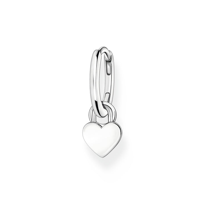 Thomas Sabo Silver Heart Dangle Single Hoop Earring