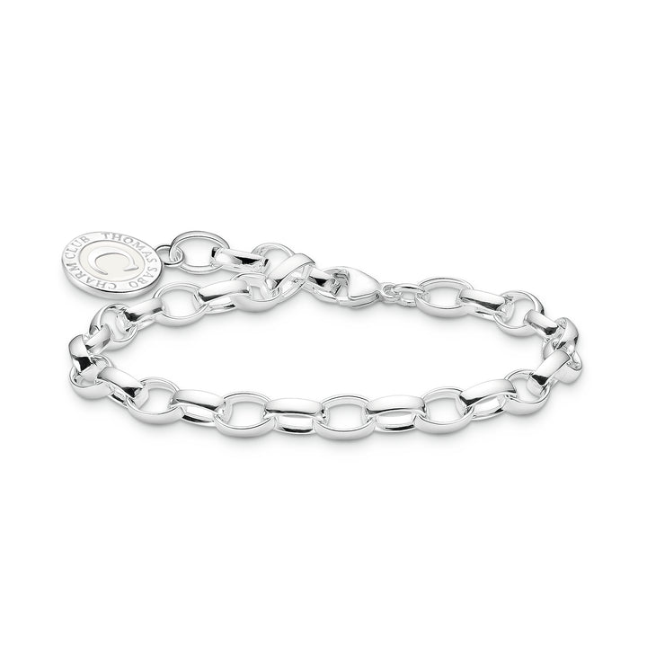 Thomas Sabo Silver Large White Coin Charm Bracelet