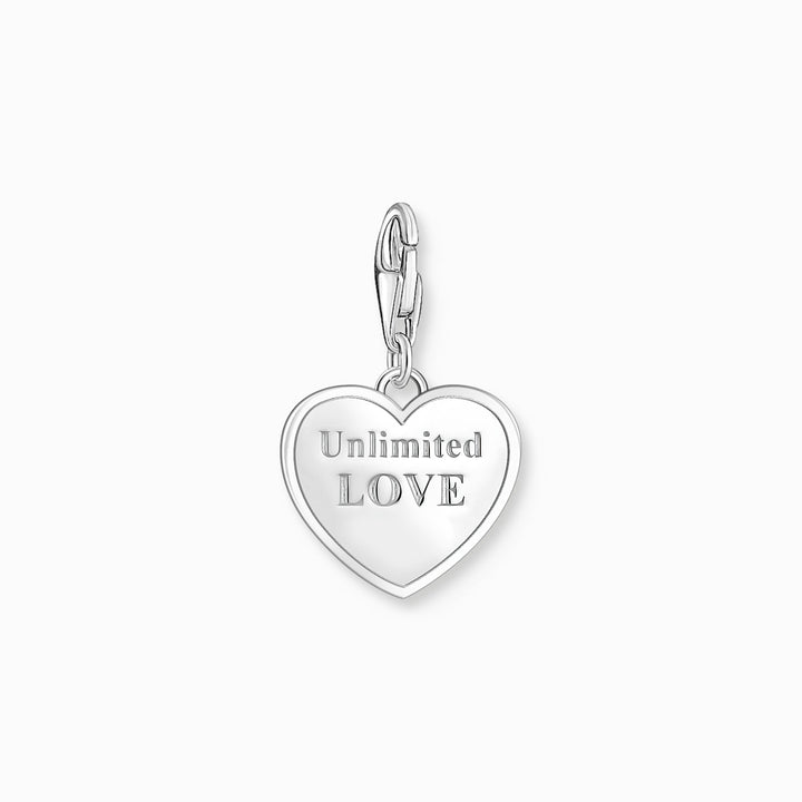 Thomas Sabo Silver and Pink Enamel Best MOM Heart Charm