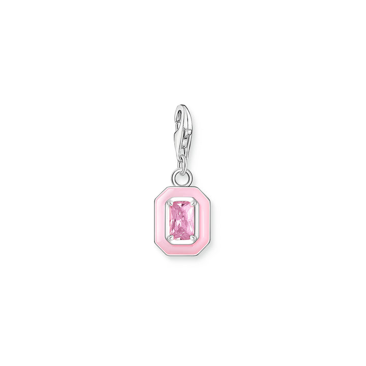 Thomas Sabo Silver and Pink Enamel CZ Charm