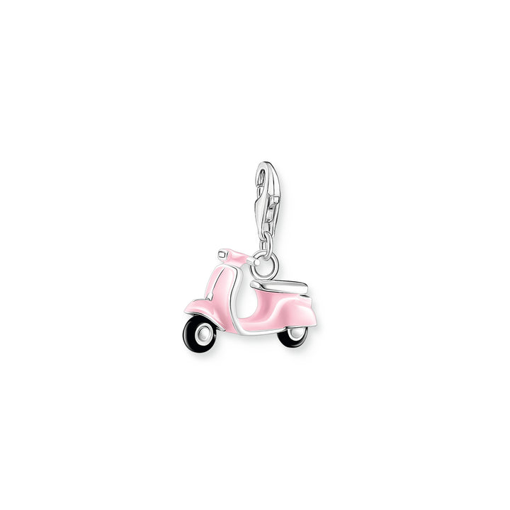 Thomas Sabo Silver and Pink Enamel Scooter Charm