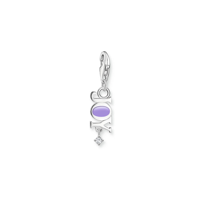 Thomas Sabo Silver and Violet Enamel JOY Charm