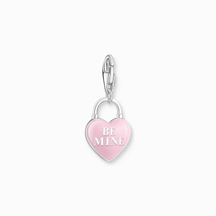 Thomas Sabo Silver Three Dimensional Pink Enamel Heart Charm