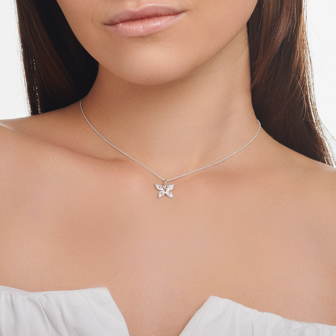 Thomas Sabo Silver White CZ Butterfly Necklace