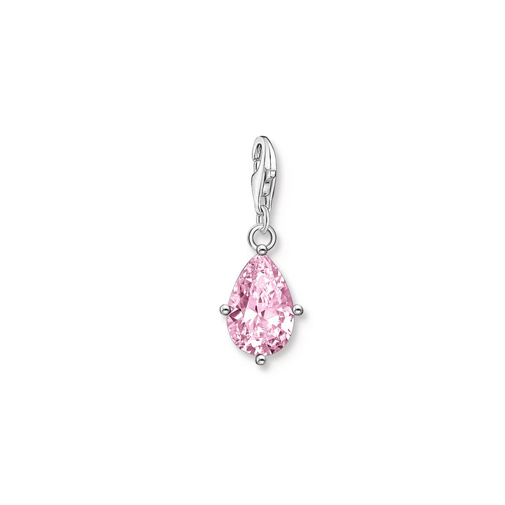 Thomas Sabo Silver with Pink CZ Teardrop Charm