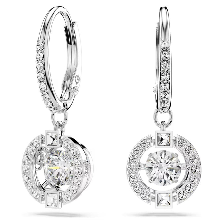 Swarovski Silver Una Sparkling Dance Drop Earrings