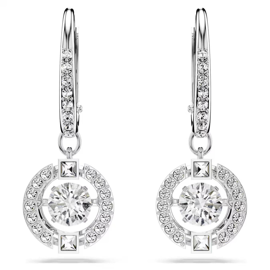 Swarovski Silver Una Sparkling Dance Drop Earrings