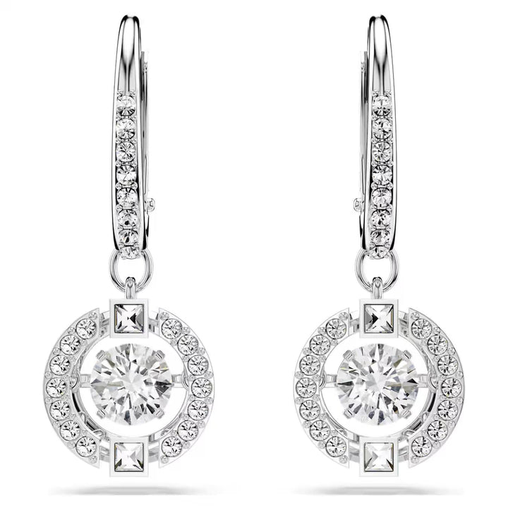 Swarovski Silver Una Sparkling Dance Drop Earrings