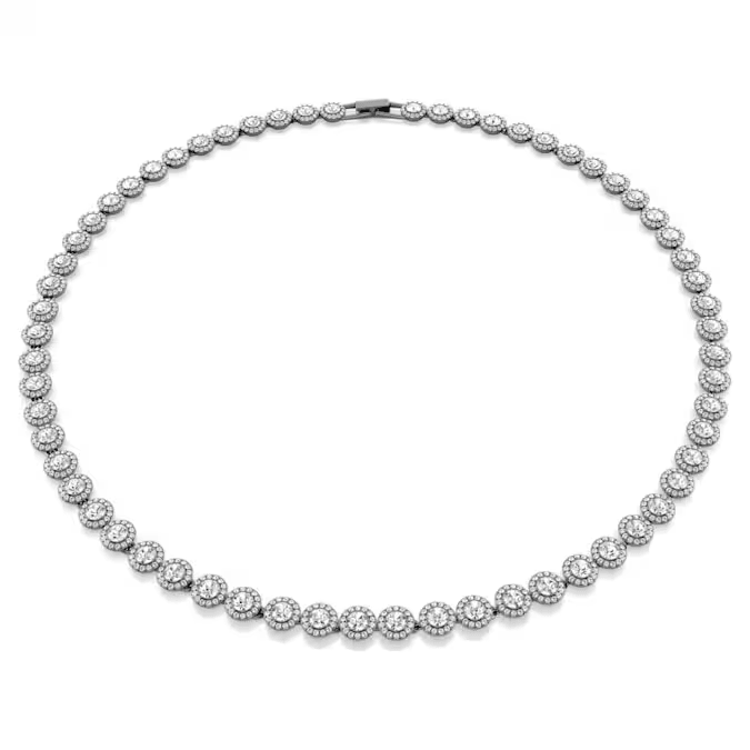 Swarovski Silver Una Round Cut Necklace