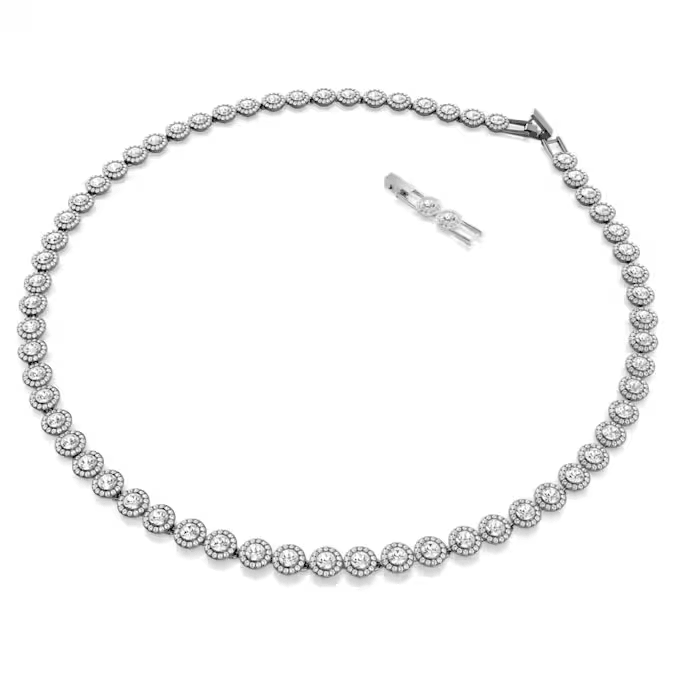 Swarovski Silver Una Round Cut Necklace