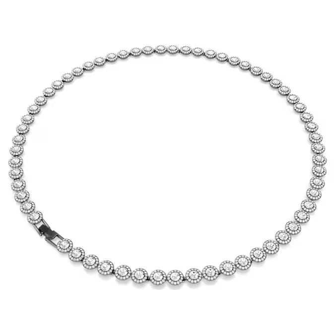 Swarovski Silver Una Round Cut Necklace