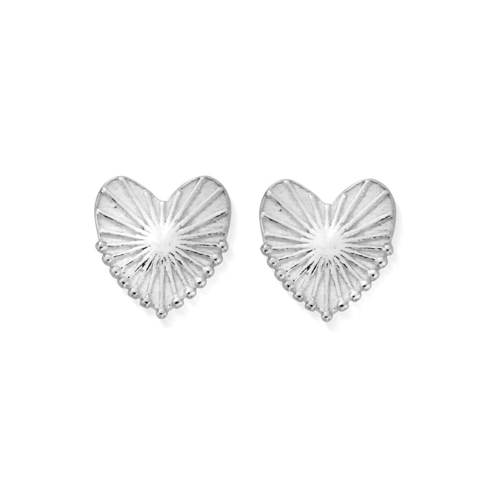 ChloBo Silver Glowing Beauty Stud Earrings