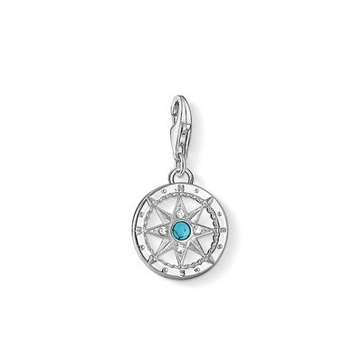 Thomas Sabo Silver & Turquoise Compass Charm