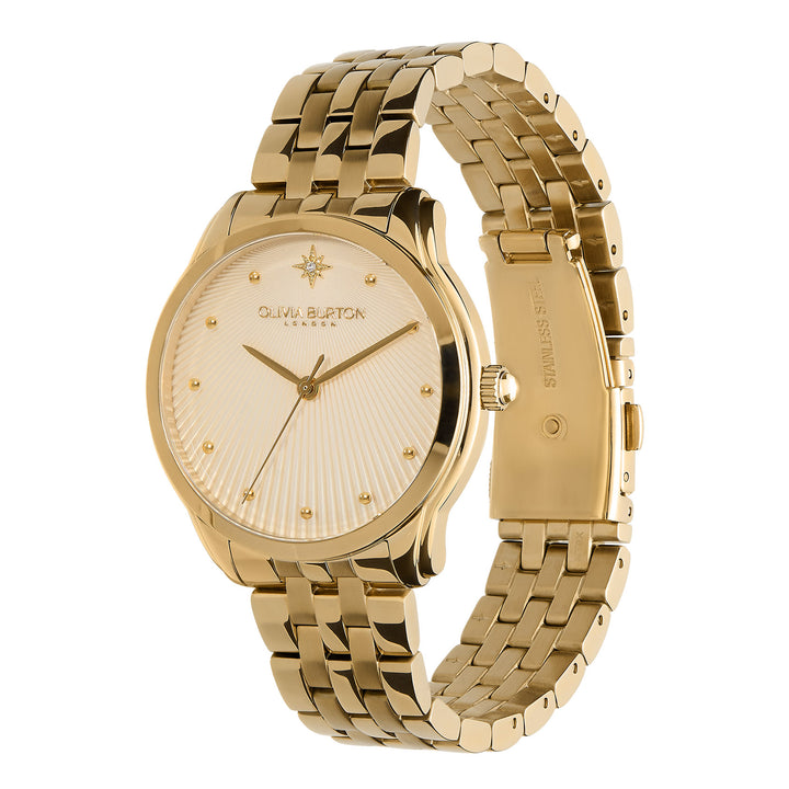 Olivia Burton Gold Starlight Champagne Dial Watch