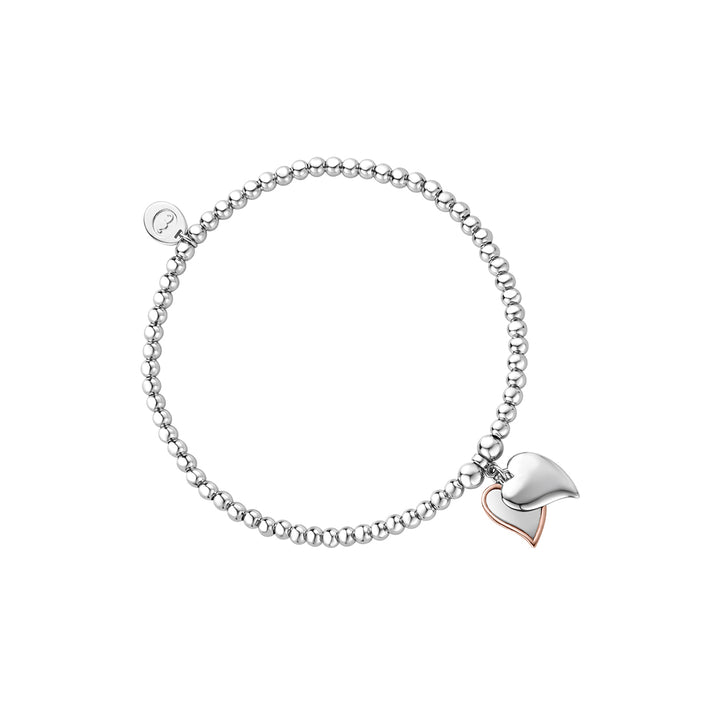 Clogau Affinity Cwtch Double Heart Beaded Bracelet