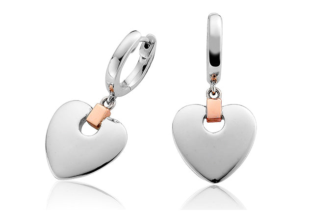 Clogau Cariad Heart Drop Earrings