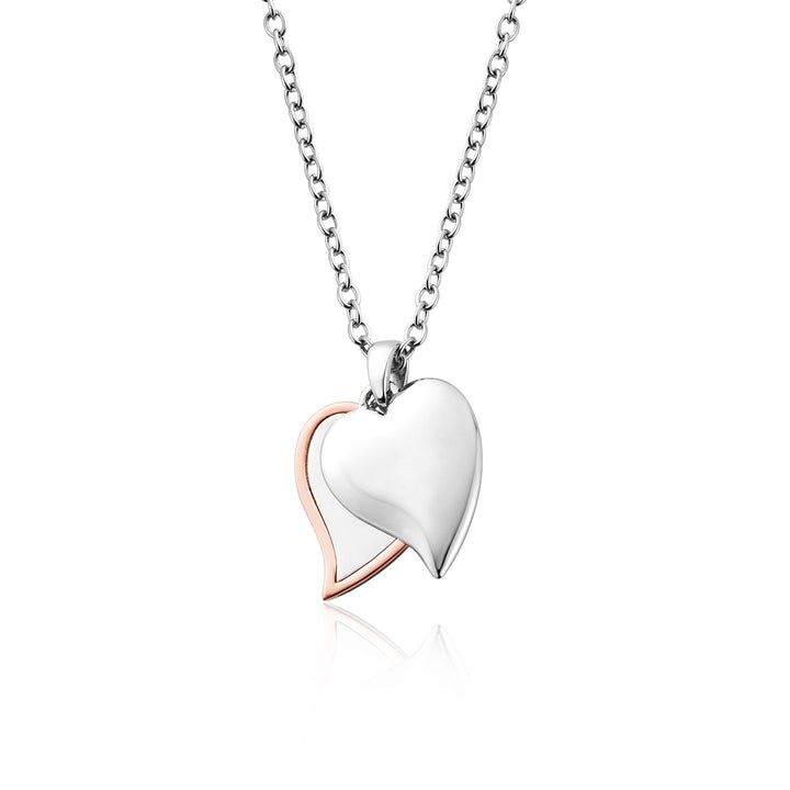 Clogau Cwtch Double Heart Pendant Necklace