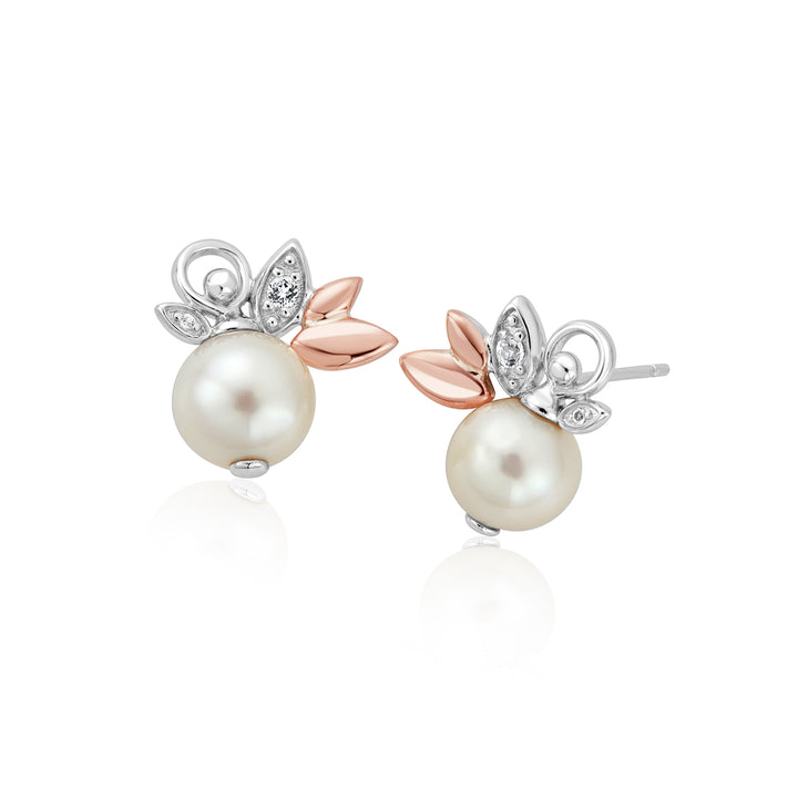 Clogau Lily of the Valley Pearl Stud Earrings