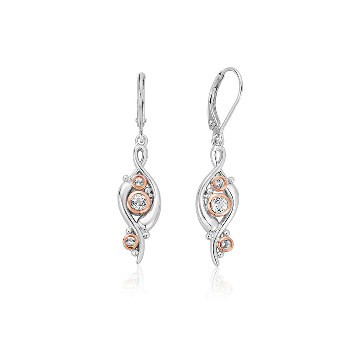 Clogau Pistyll Rhaeadr White Topaz Drop Earrings