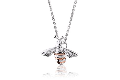 Clogau Silver Honey Bee Pendant Necklace