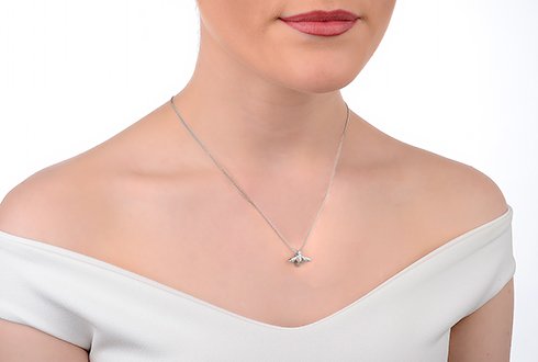 Clogau Silver Honey Bee Pendant Necklace