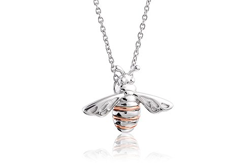 Clogau Silver Honey Bee Pendant Necklace