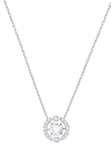 Swarovski Crystal Silver Sparkling Dance Pendant Necklace