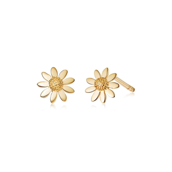 Daisy London 18ct Gold Plate Marguerite Daisy Stud Earrings