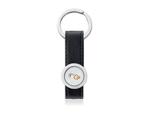 Clogau Tree of Life Insignia Black Leather Keyring