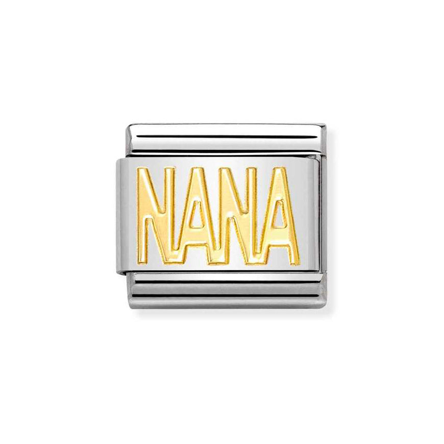 Nomination Stainless Steel and 18ct Gold Nana Classic Charm