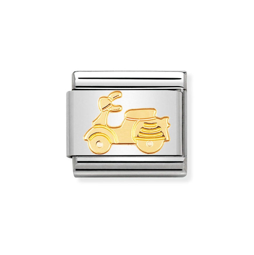 Nomination Gold Composable Classic Vespa Motorbike Charm