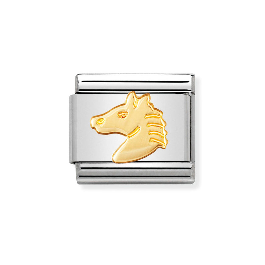 Nomination Gold Composable Classic Horses Head Charm