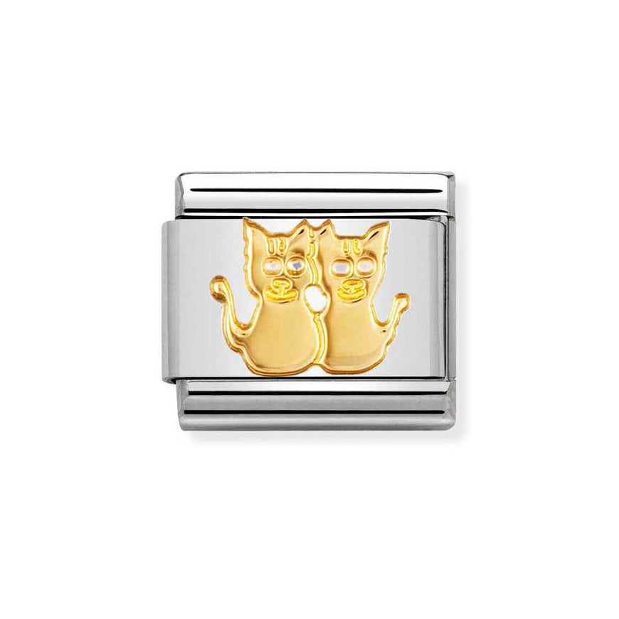 Nomination Composable 18ct Gold Cats Classic Charm