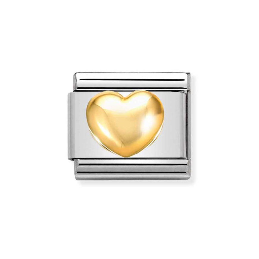 Nomination Two Tone Classic Raised Love Heart Charm